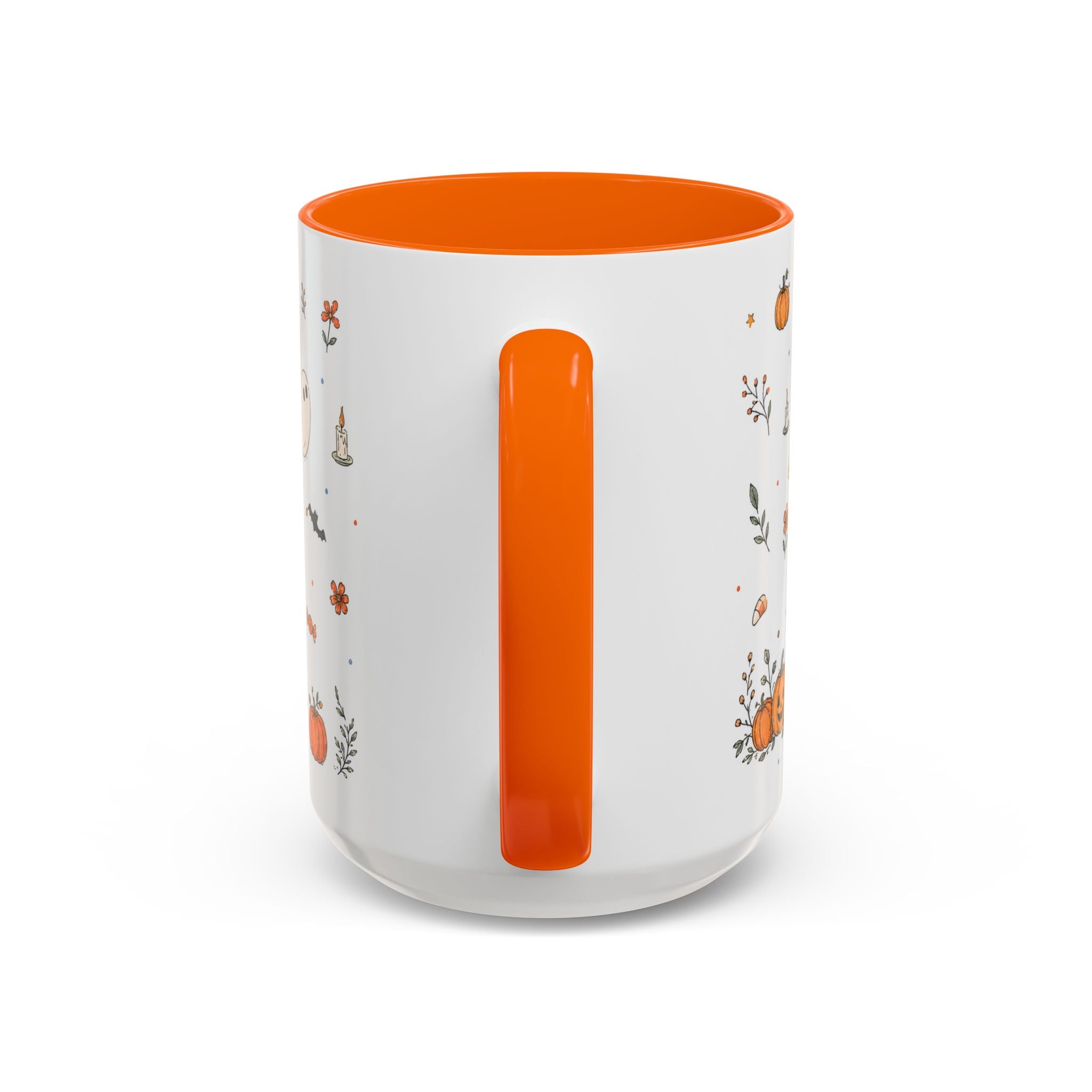 Halloween Party Mug | Ghost Black Cat Candy Watercolor Gift | Accent Cup 11oz 15oz
