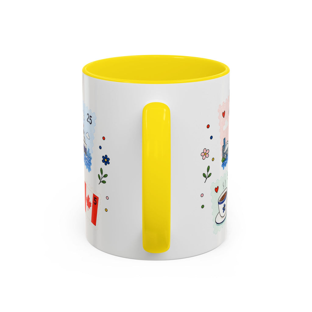 Toronto Coffee Mug | Postage Stamp Collage Mug | Travel Souvenir Accent Cup 11oz 15oz