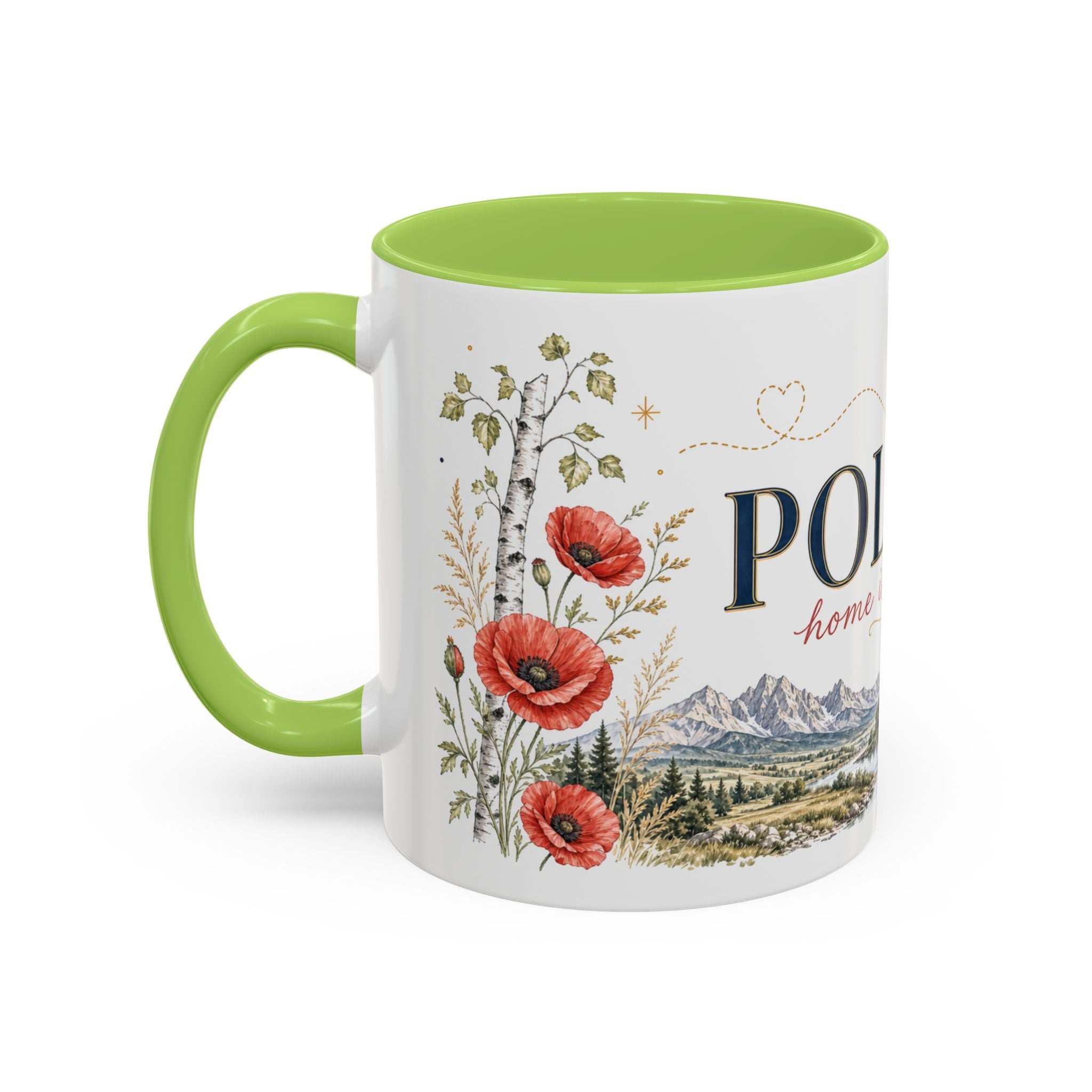 Poland Home Country Mug | Moving Away Gift | Long Distance Friendship | 11 oz 15 oz Accent Mug