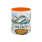 Valencia Illustrated Travel Mug | City Souvenir Accent Coffee Mug | 11oz 15oz Ceramic Cup