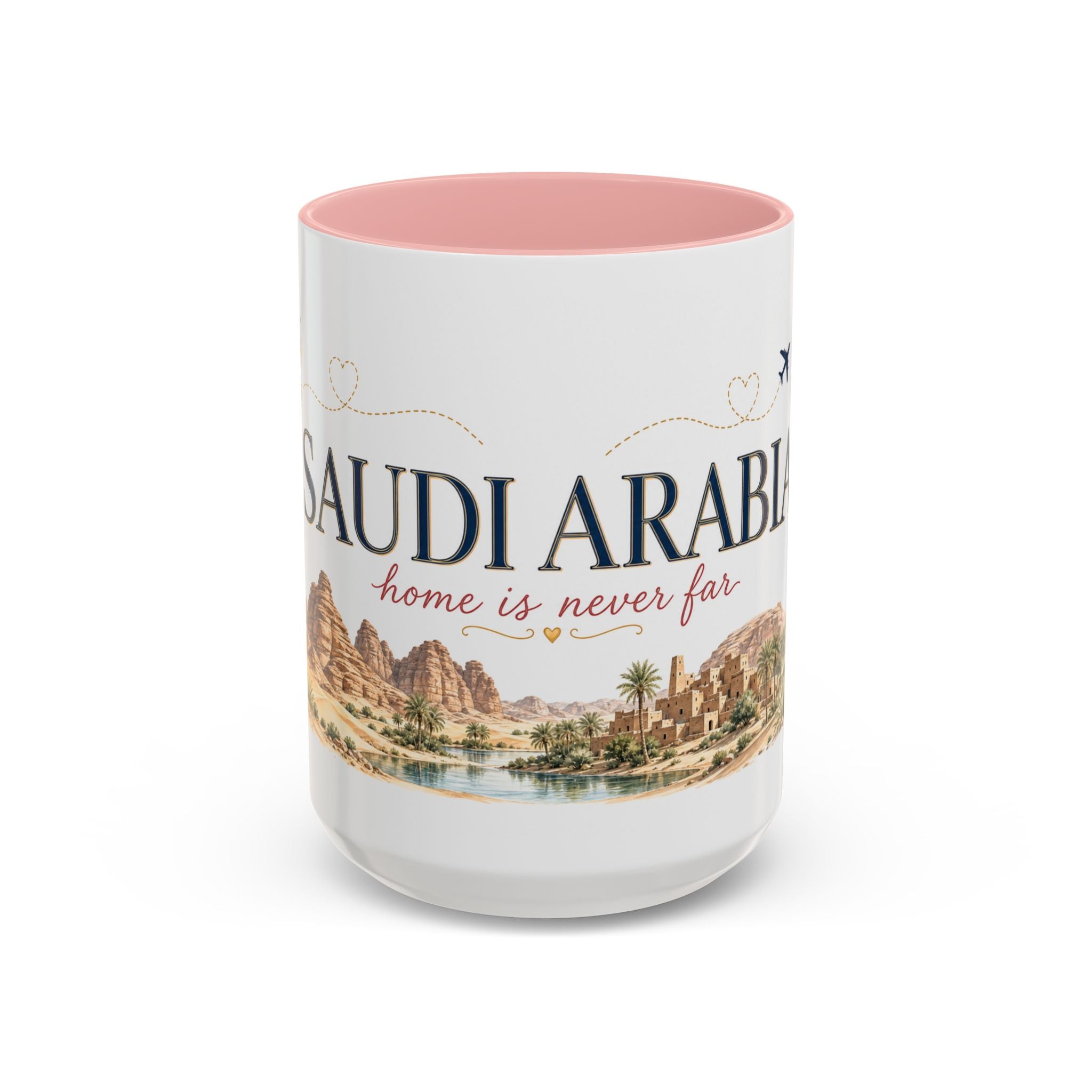 Saudi Arabia Home Country Mug | Moving Away Gift | Long Distance Friendship | 11 oz 15 oz Accent Mug