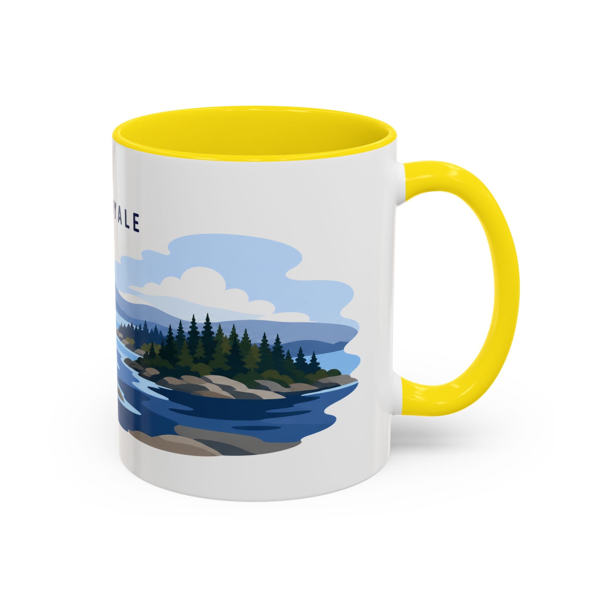 Isle Royale National Park Coffee Mug | Solid Color Block Park Souvenir | 11oz 15oz Accent Mug