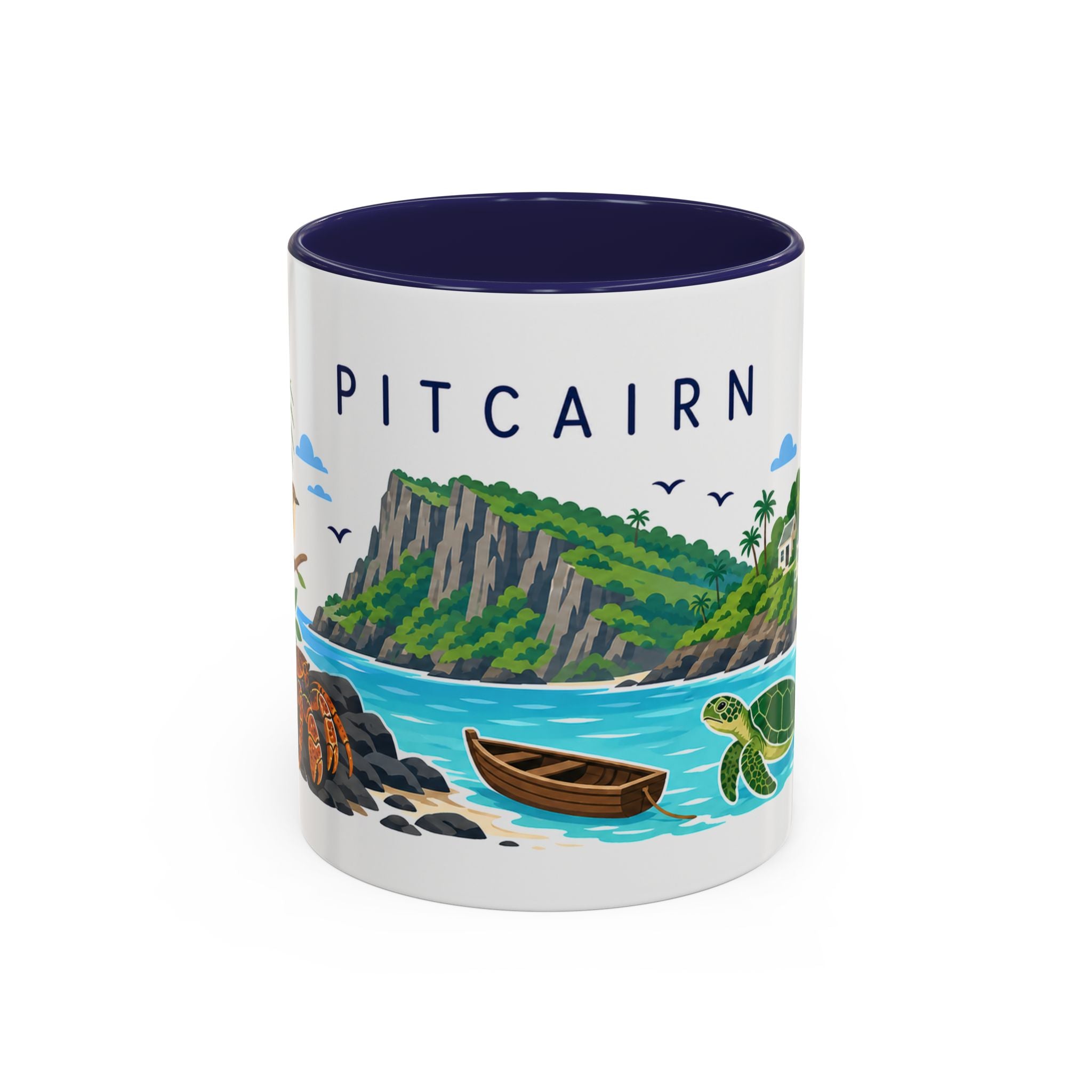 Pitcairn Coffee Mug | Travel Souvenir Accent Mug | Country Gift Ceramic Cup 11oz 15oz