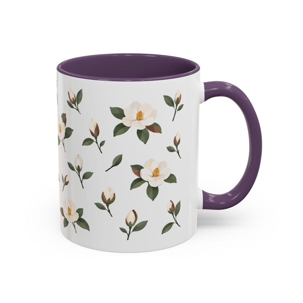 Louisiana Magnolia Mug, State Flower Floral Coffee Cup, 11oz Botanical Gift