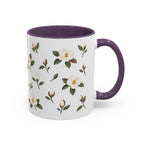Louisiana Magnolia Mug, State Flower Floral Coffee Cup, 11oz Botanical Gift