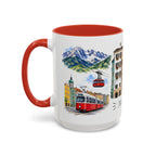 Innsbruck Illustrated Travel Mug | City Souvenir Accent Coffee Mug | 11oz 15oz Ceramic Cup