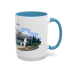 Lassen Volcanic National Park Coffee Mug | Solid Color Block Park Souvenir | 11oz 15oz Accent Mug