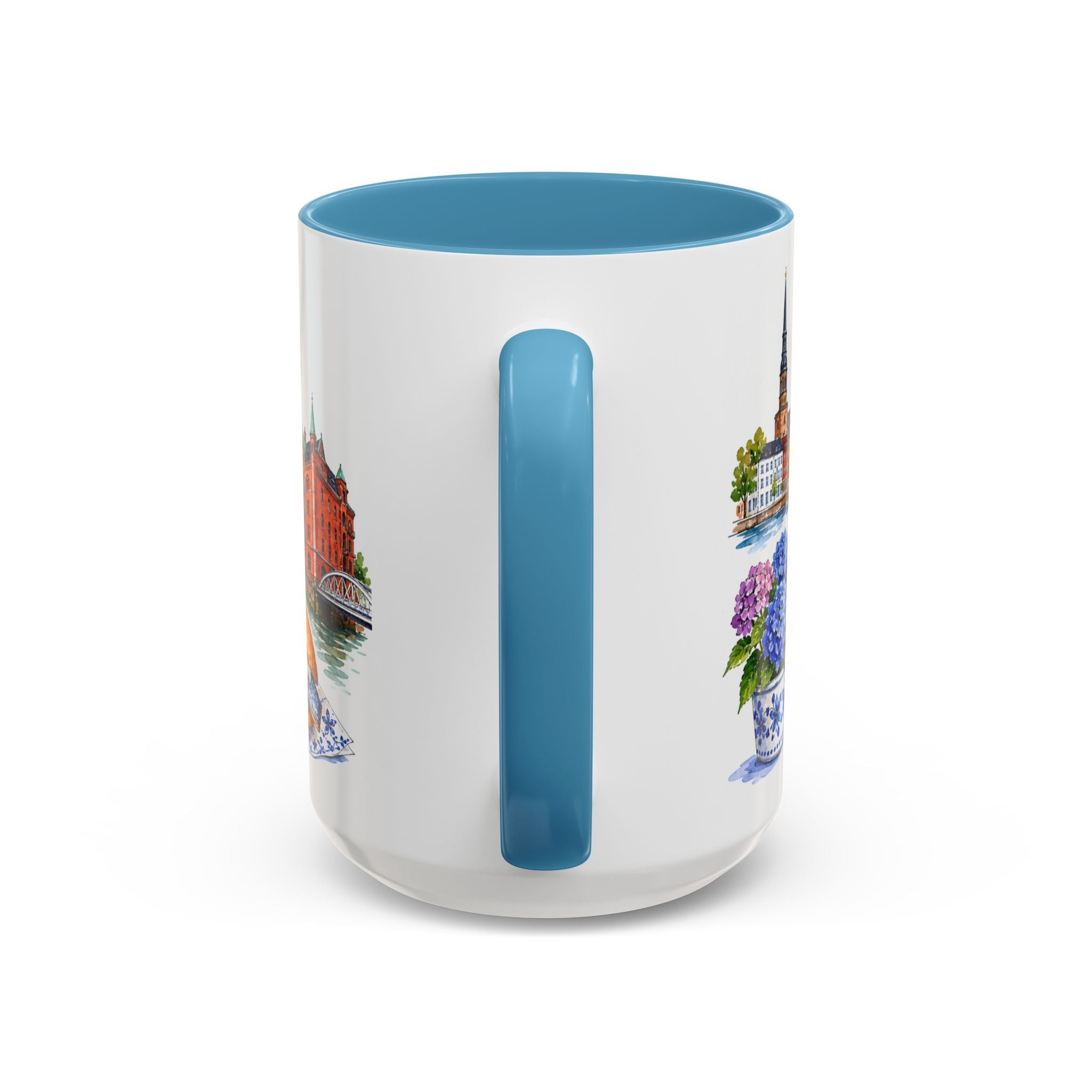 Hamburg Illustrated Travel Mug | City Souvenir Accent Coffee Mug | 11oz 15oz Ceramic Cup