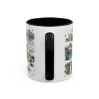 Glacier Coffee Mug | National Park Hiking Montana Gift | Accent Color Ceramic 11oz 15oz