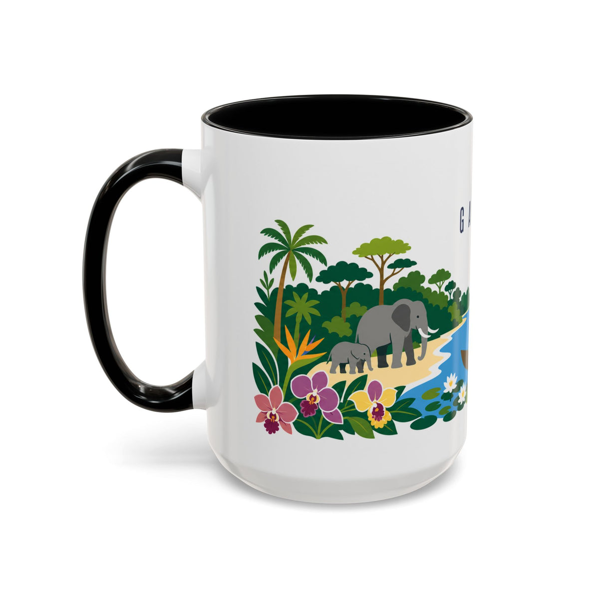 Gabon Coffee Mug | Travel Souvenir Accent Mug | Country Gift Ceramic Cup 11oz 15oz