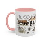 Badlands National Park Coffee Mug | South Dakota Prairie Fossil Hiking Gift | Accent Color Ceramic 11oz 15oz