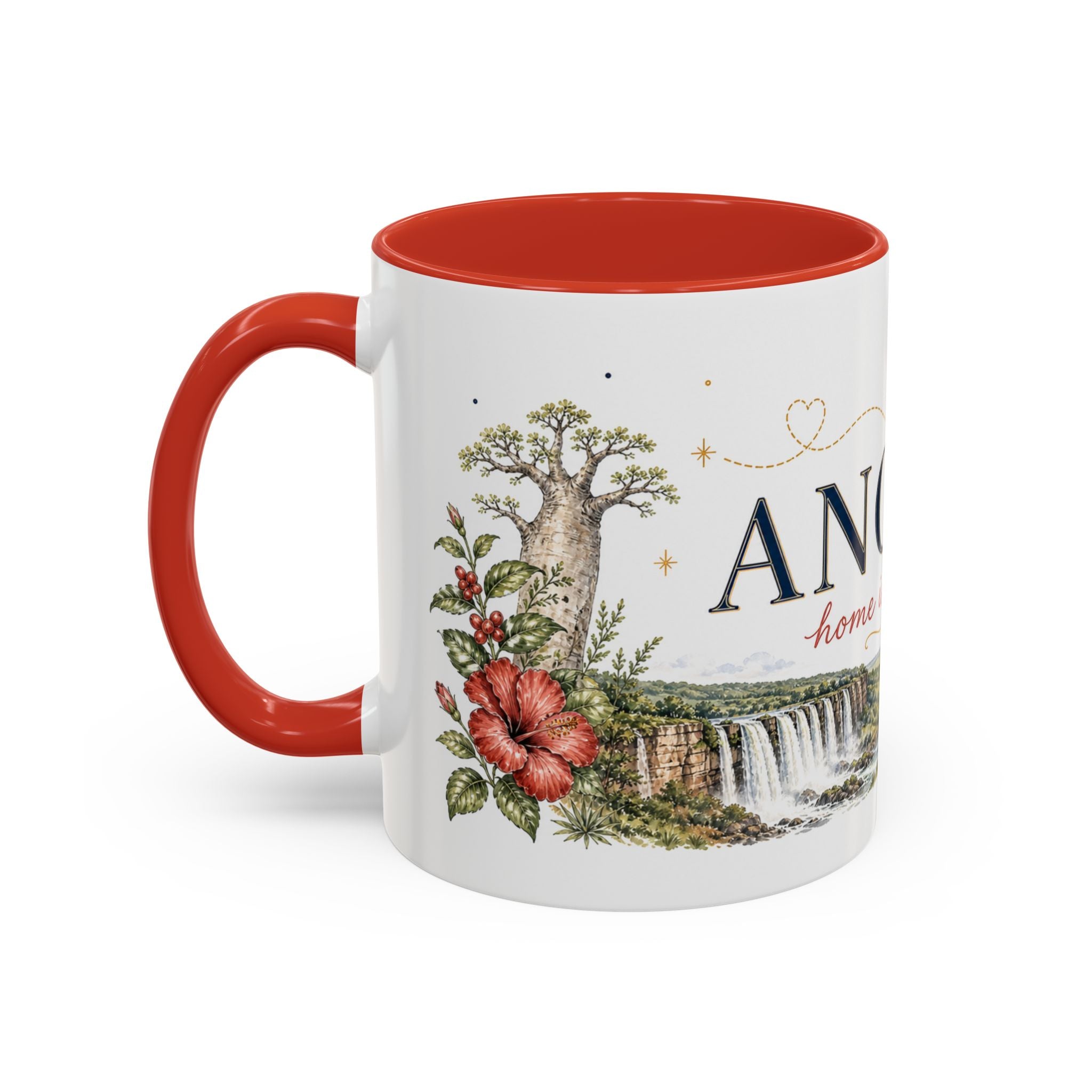 Angola Home Country Mug | Moving Away Gift | Long Distance Friendship | 11 oz 15 oz Accent Mug