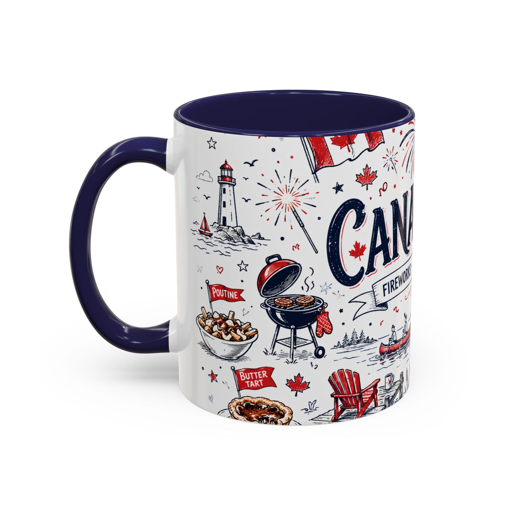Canada Day Coffee Mug | Canadian Pride Gift | Accent Color Ceramic 11oz 15oz
