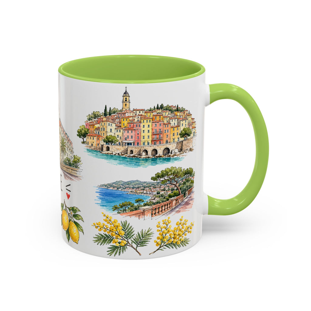 Nice Illustrated Travel Mug | City Souvenir Accent Coffee Mug | 11oz 15oz Ceramic Cup