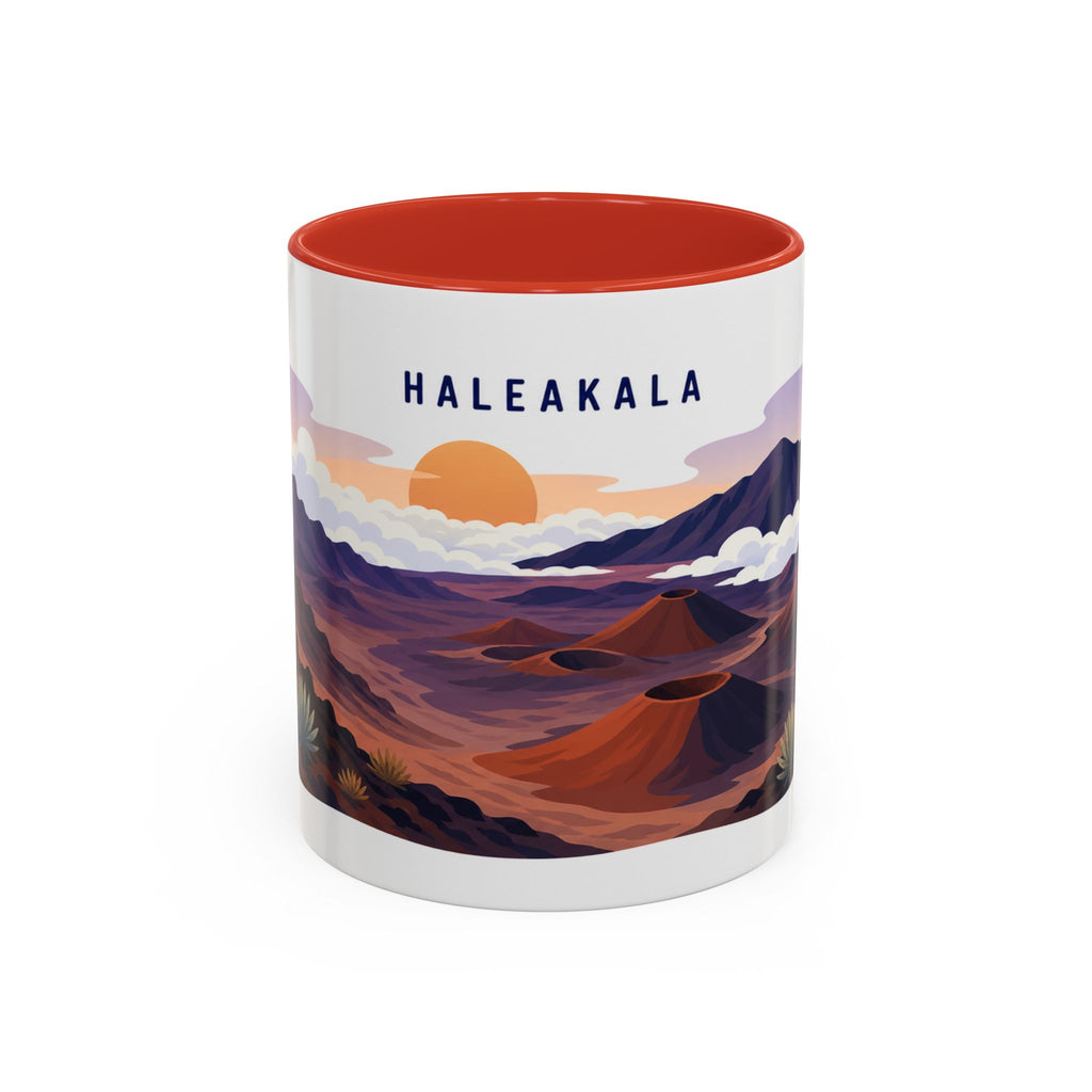 Haleakala National Park Coffee Mug | Solid Color Block Park Souvenir | 11oz 15oz Accent Mug