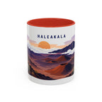 Haleakala National Park Coffee Mug | Solid Color Block Park Souvenir | 11oz 15oz Accent Mug