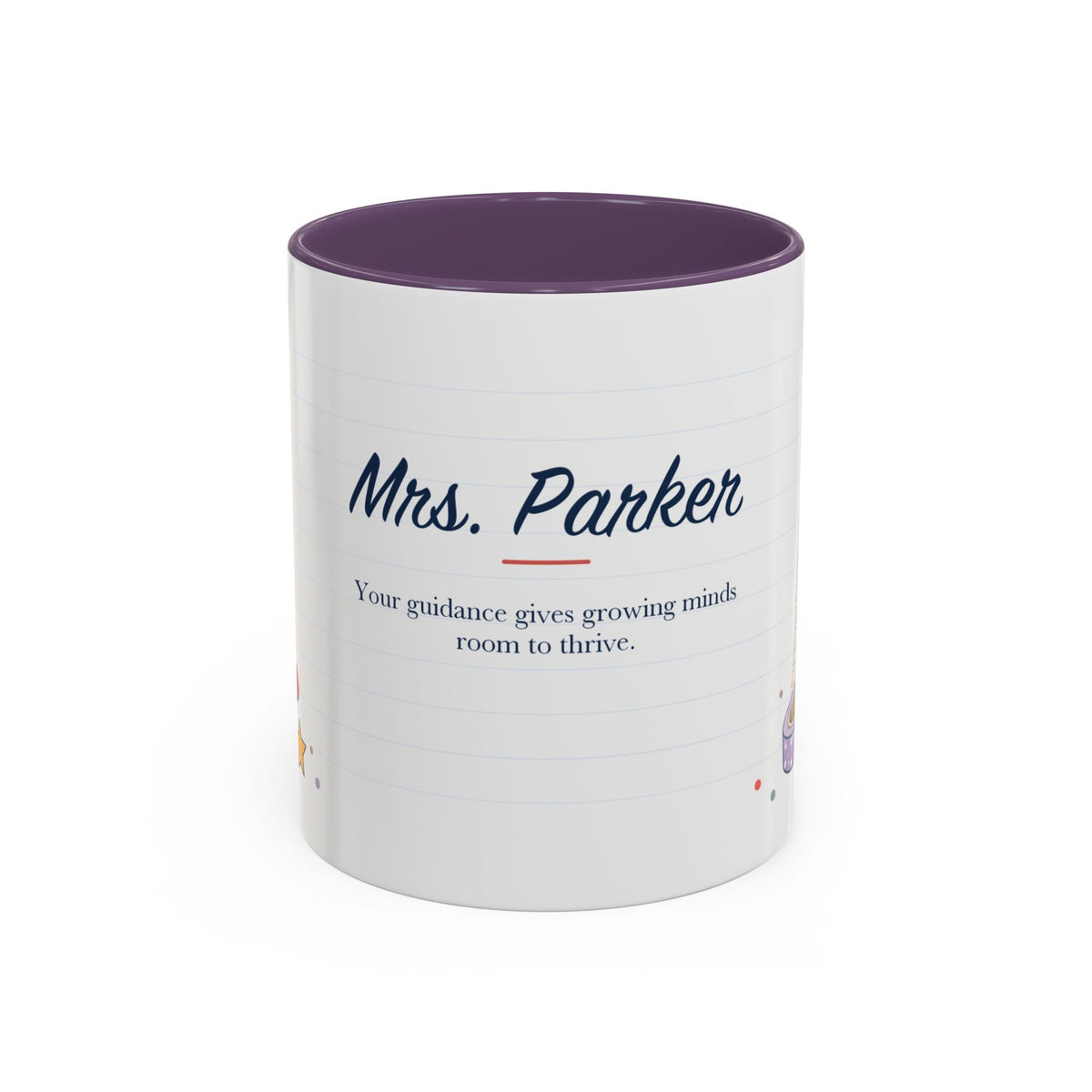 Personalized Teacher Mug | Custom Name Notebook Coffee Cup | Back to School Gift 11oz 15oz