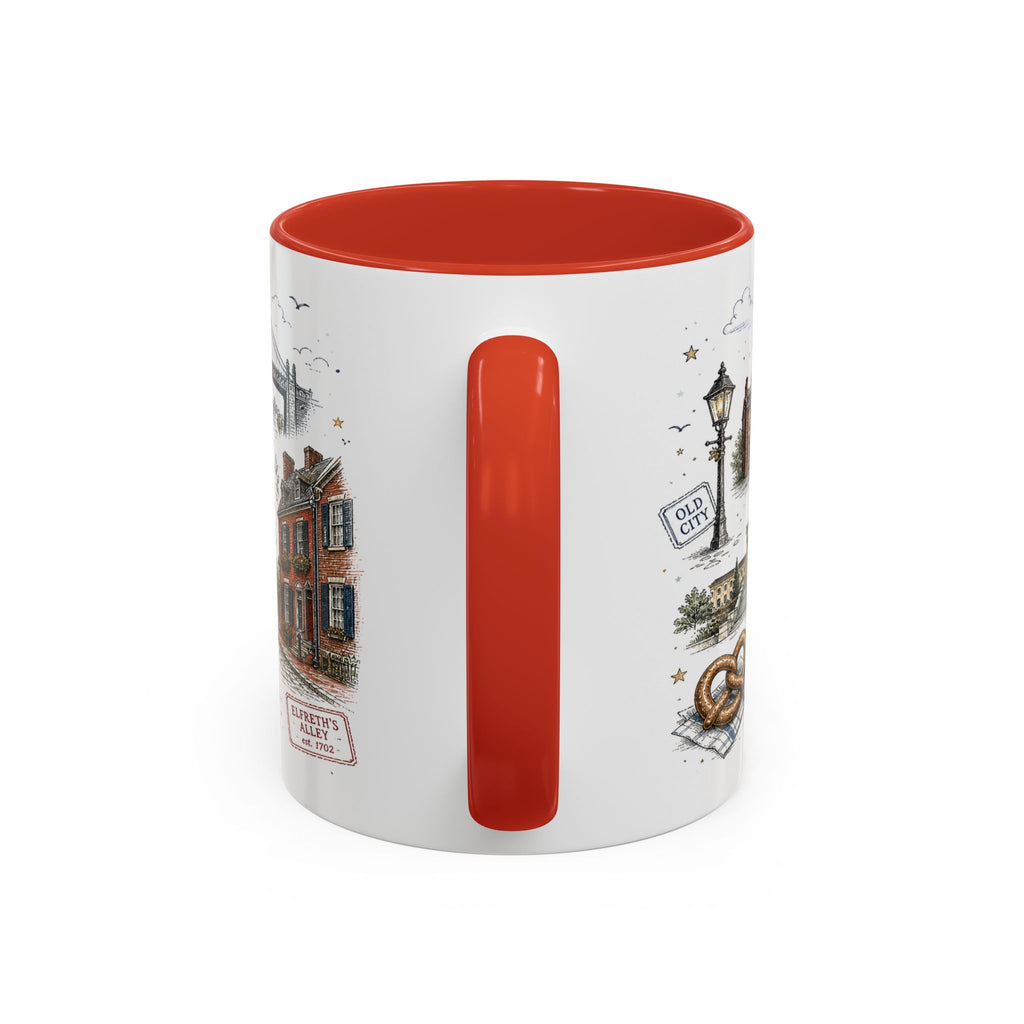 Philadelphia Coffee Mug | Pennsylvania Souvenir City Gift | Accent Color Ceramic 11oz 15oz