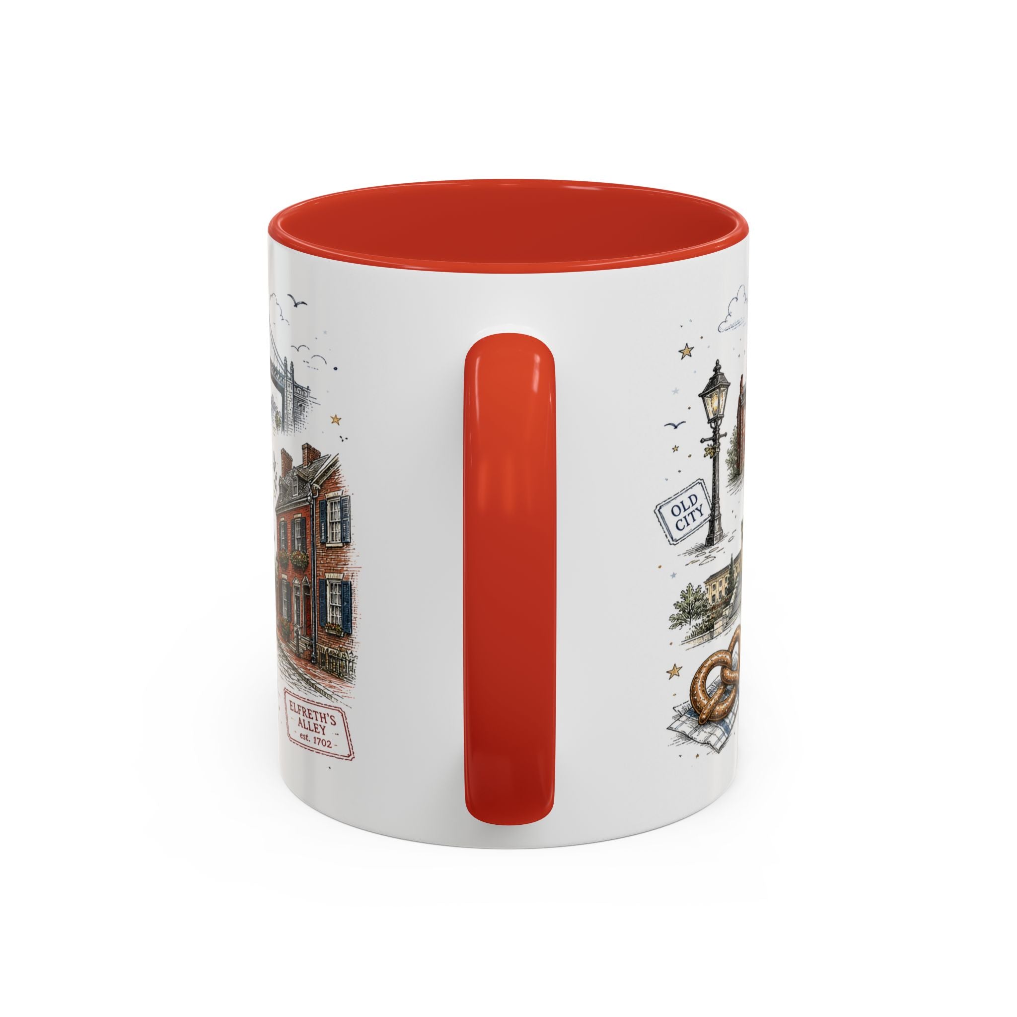 Philadelphia Coffee Mug | Pennsylvania Souvenir City Gift | Accent Color Ceramic 11oz 15oz