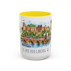 Heidelberg Illustrated Travel Mug | City Souvenir Accent Coffee Mug | 11oz 15oz Ceramic Cup
