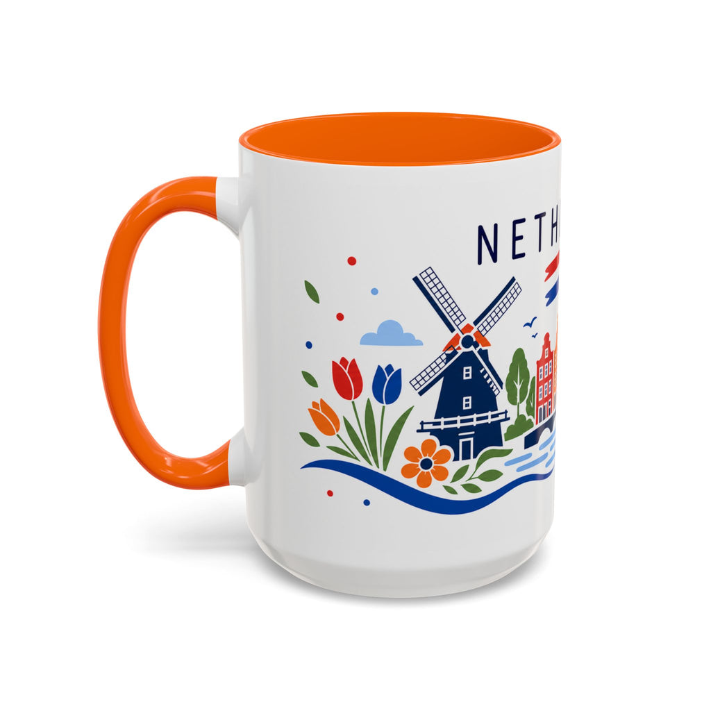 Netherlands Coffee Mug | Travel Souvenir Accent Mug | Country Gift Ceramic Cup 11oz 15oz