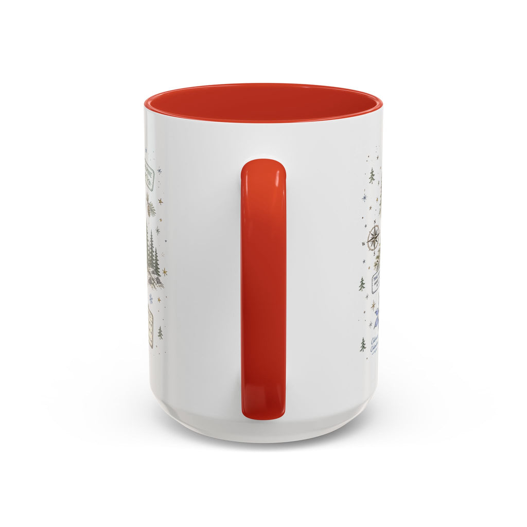 Rocky Mountain Coffee Mug | National Park Hiking Camping Gift | Accent Color Ceramic 11oz 15oz