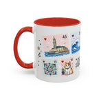 Casablanca Coffee Mug | Postage Stamp Collage Mug | Travel Souvenir Accent Cup 11oz 15oz