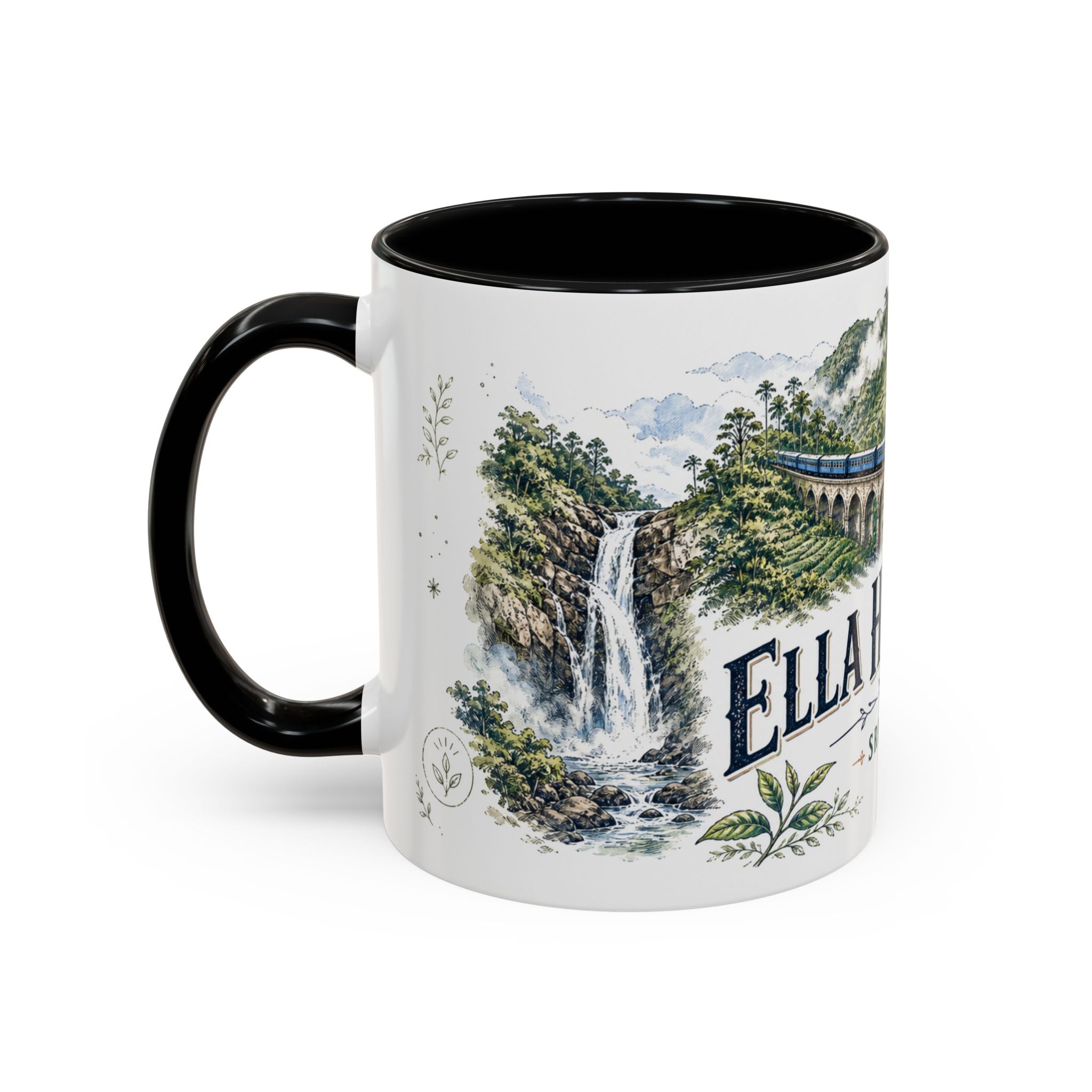 Ella Highlands Mug, Sri Lanka Travel Souvenir, Bucket List Gift, Accent Ceramic Coffee Mug 11oz 15oz