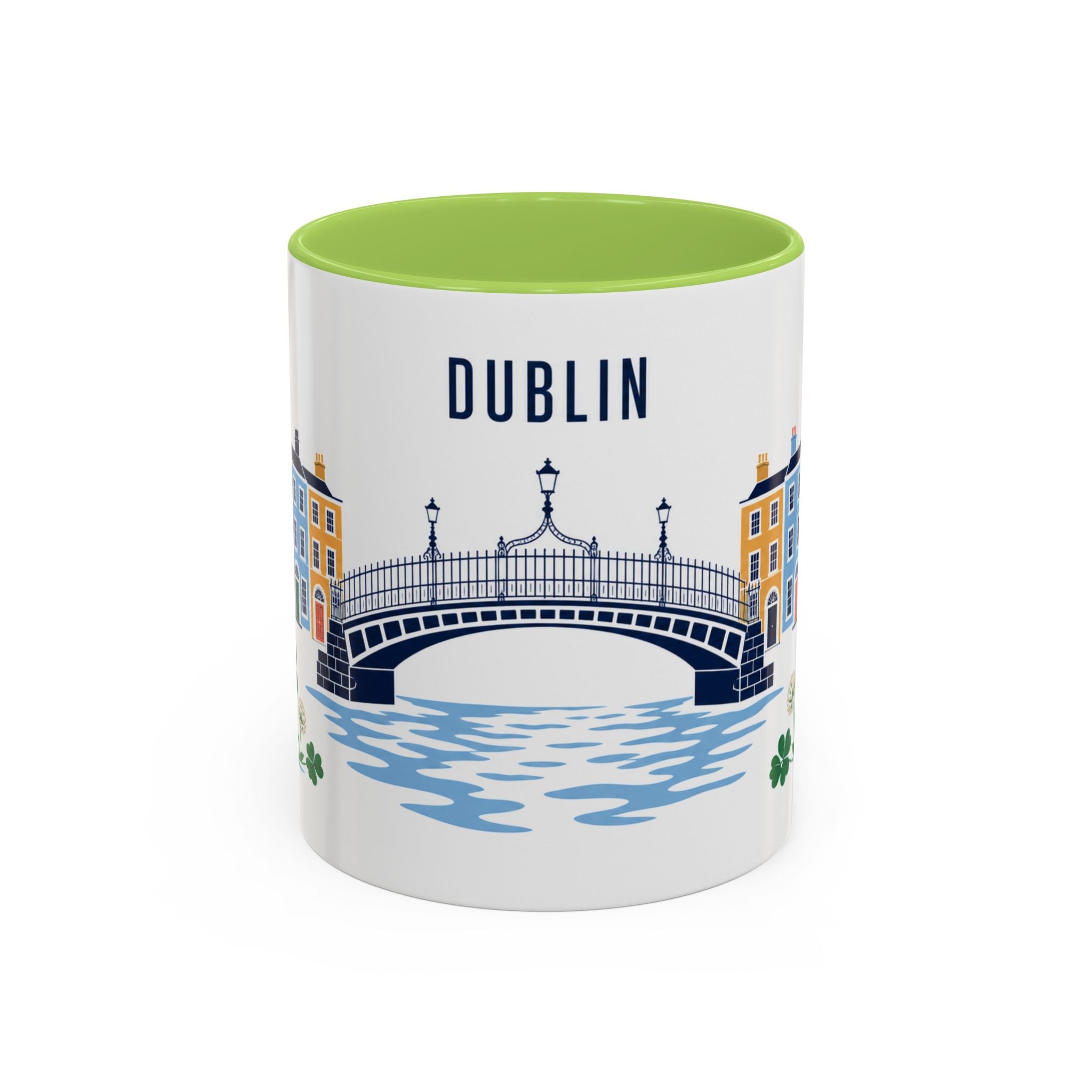 Dublin Coffee Mug | Ireland Travel Souvenir | Porcelain Decal City Gift | 11oz 15oz Accent Mug