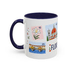 Florence Coffee Mug | Postage Stamp Collage Mug | Travel Souvenir Accent Cup 11oz 15oz