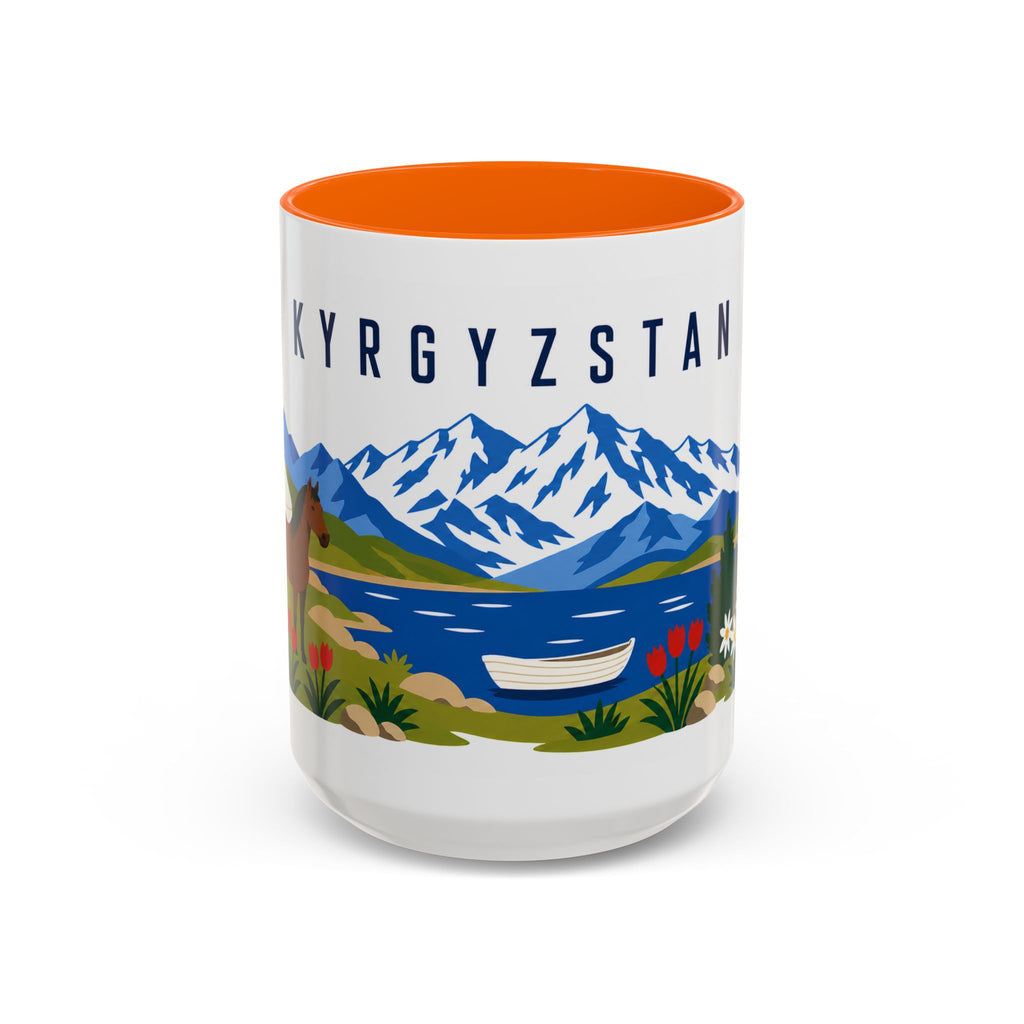 Kyrgyzstan Coffee Mug | Travel Souvenir Accent Mug | Country Gift Ceramic Cup 11oz 15oz