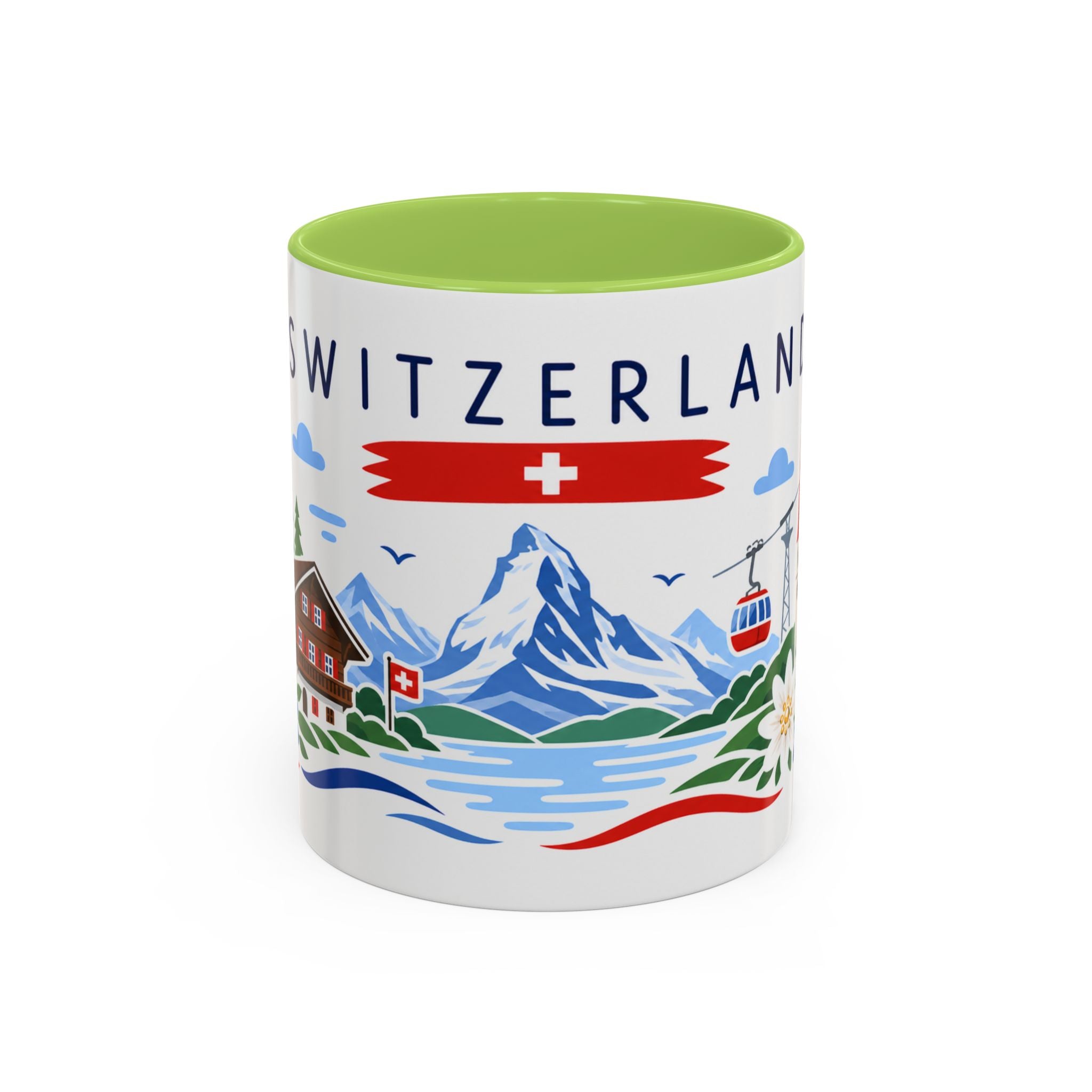 Switzerland Coffee Mug | Travel Souvenir Accent Mug | Country Gift Ceramic Cup 11oz 15oz