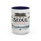 Seoul Coffee Mug | Korea Souvenir Travel Gift | Accent Color Ceramic 11oz 15oz
