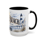 Virginia Beach Coffee Mug | United States Travel Souvenir | Vintage Illustrated City Gift | 11 oz 15 oz Accent Mug