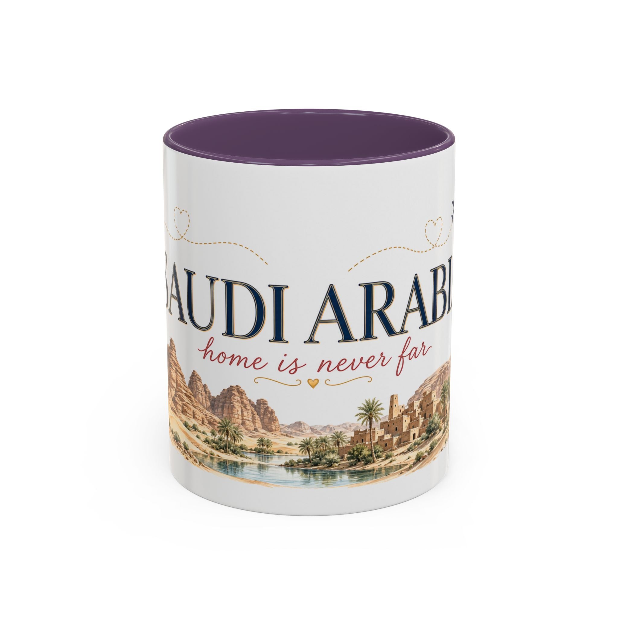 Saudi Arabia Home Country Mug | Moving Away Gift | Long Distance Friendship | 11 oz 15 oz Accent Mug