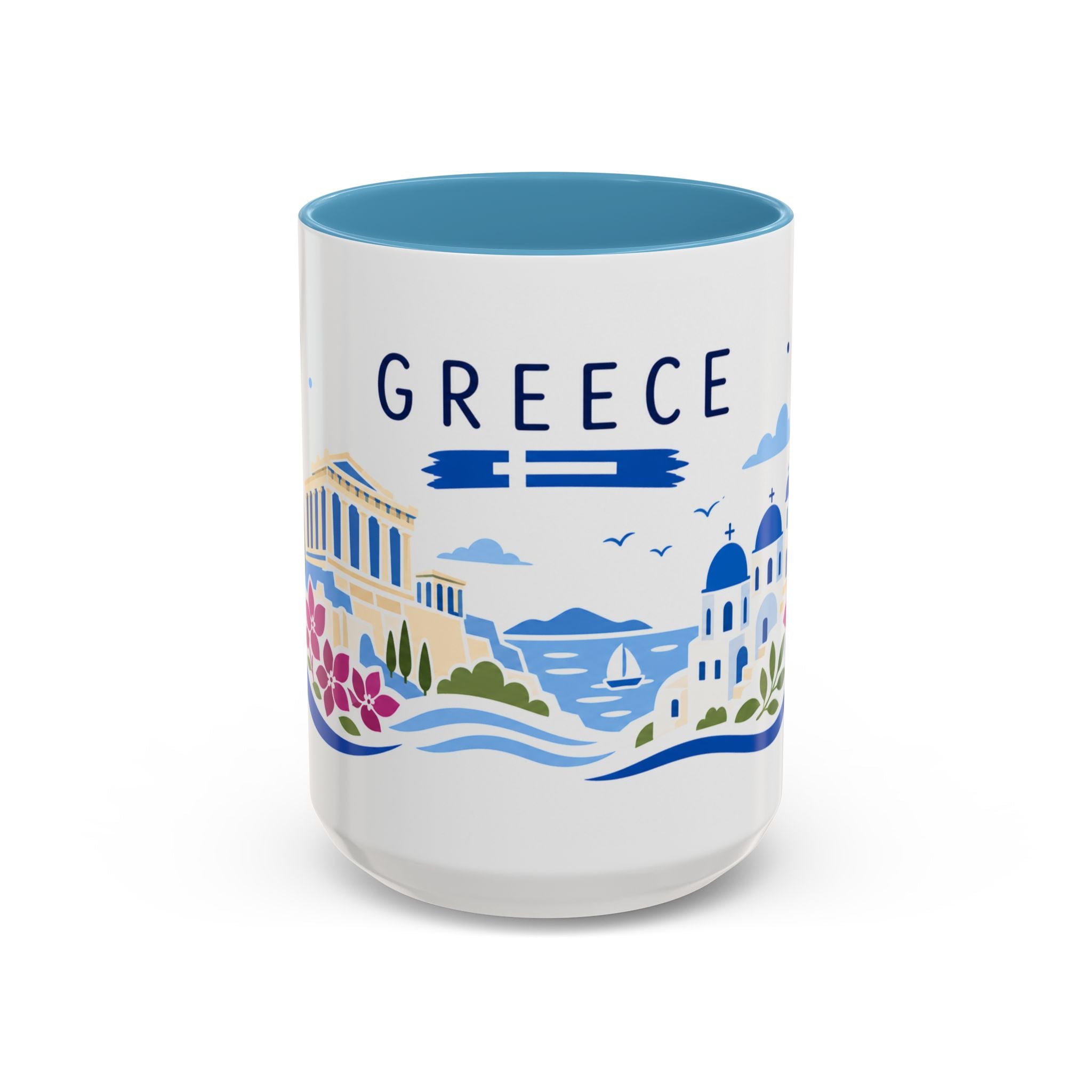 Greece Coffee Mug | Travel Souvenir Accent Mug | Country Gift Ceramic Cup 11oz 15oz