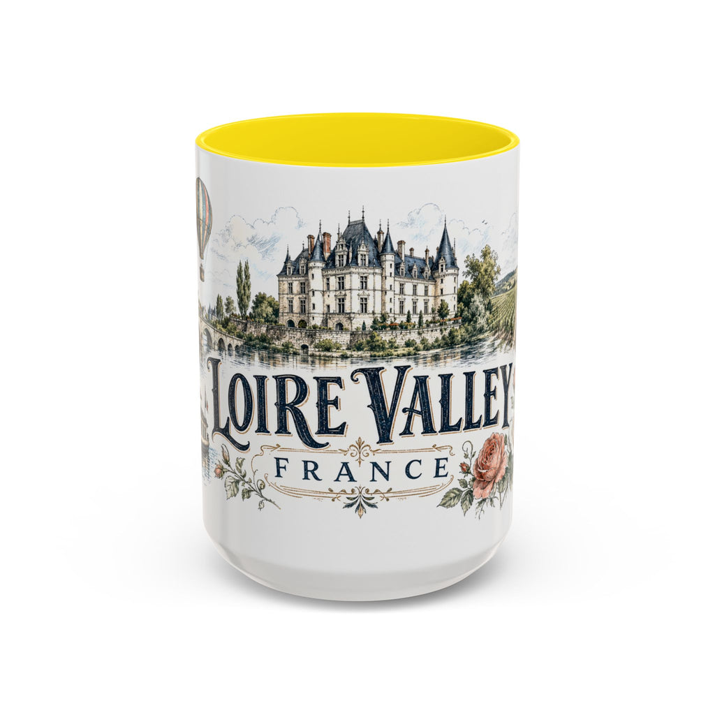 Loire Valley Mug, France Travel Souvenir, Bucket List Gift, Accent Ceramic Coffee Mug 11oz 15oz