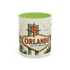 Orlando Coffee Mug | United States Travel Souvenir | Vintage Illustrated City Gift | 11 oz 15 oz Accent Mug