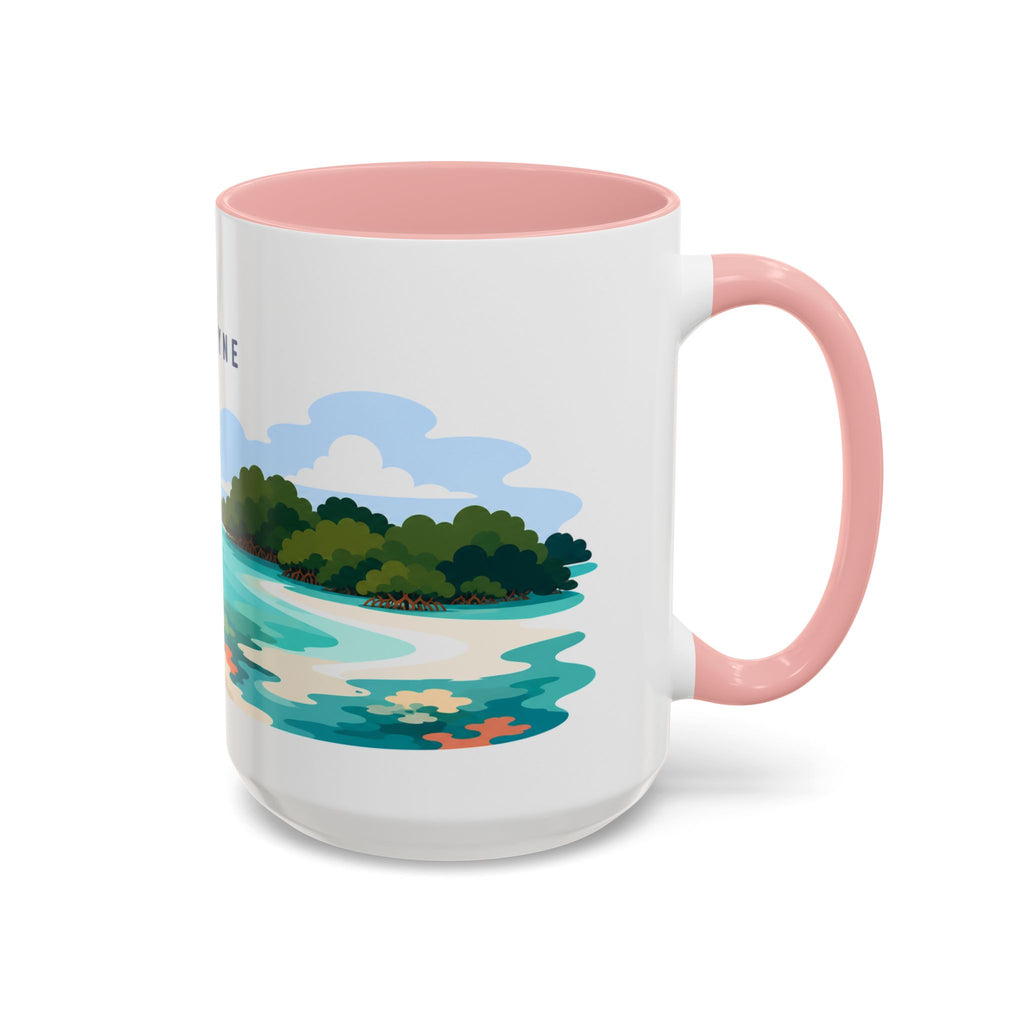 Biscayne National Park Coffee Mug | Solid Color Block Park Souvenir | 11oz 15oz Accent Mug
