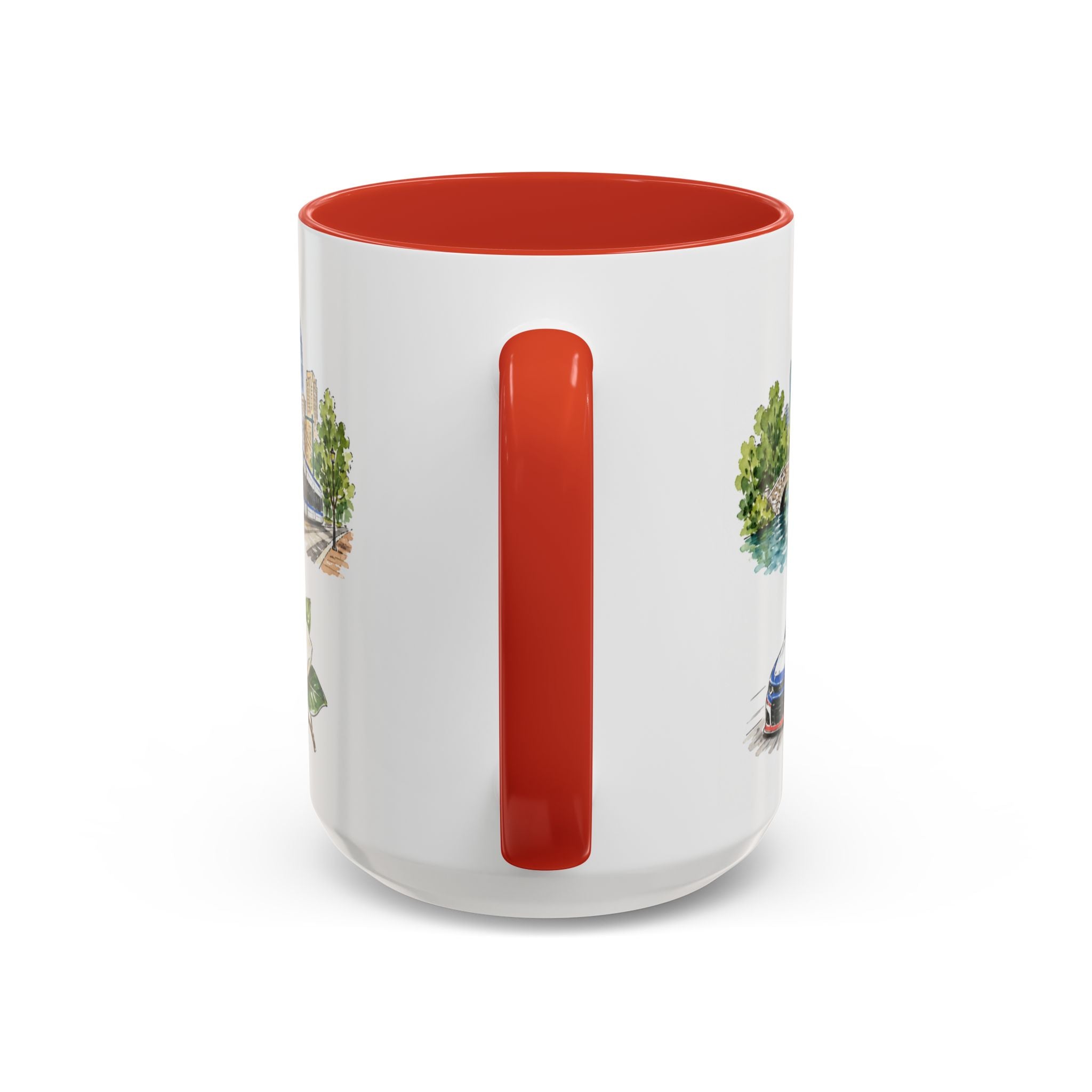 Charlotte Illustrated Travel Mug | City Souvenir Accent Coffee Mug | 11oz 15oz Ceramic Cup