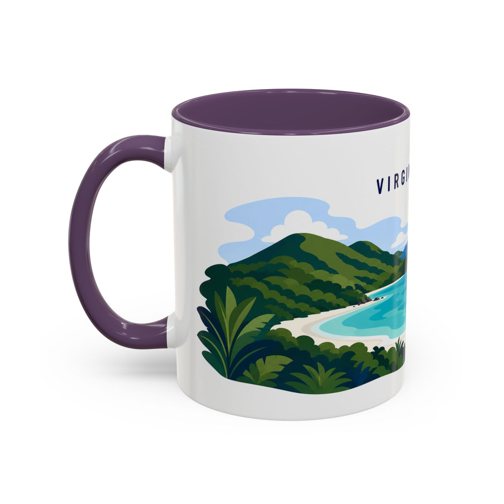 Virgin Islands National Park Coffee Mug | Solid Color Block Park Souvenir | 11oz 15oz Accent Mug