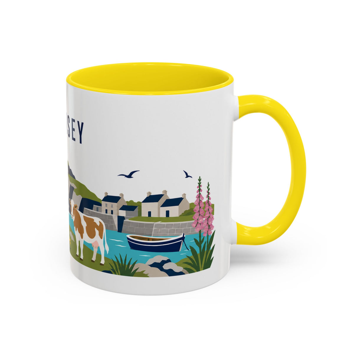 Guernsey Coffee Mug | Travel Souvenir Accent Mug | Country Gift Ceramic Cup 11oz 15oz