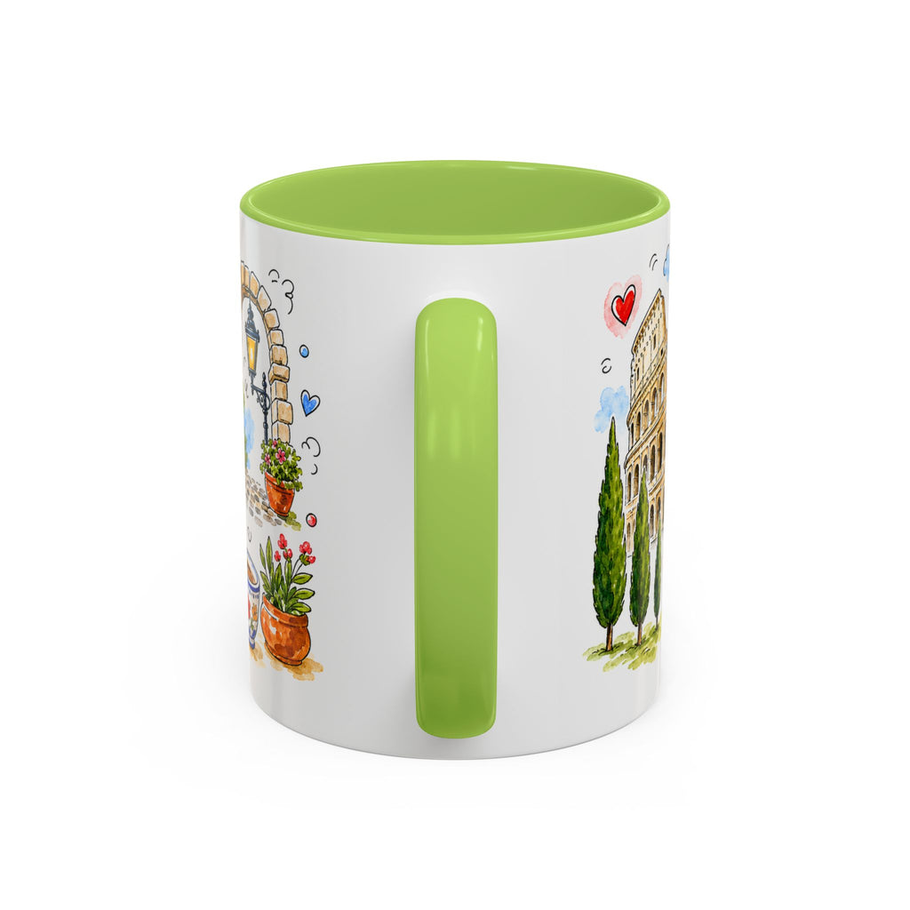 Rome Travel Mug | European City Souvenir Accent Coffee Mug | 11oz 15oz Ceramic Cup
