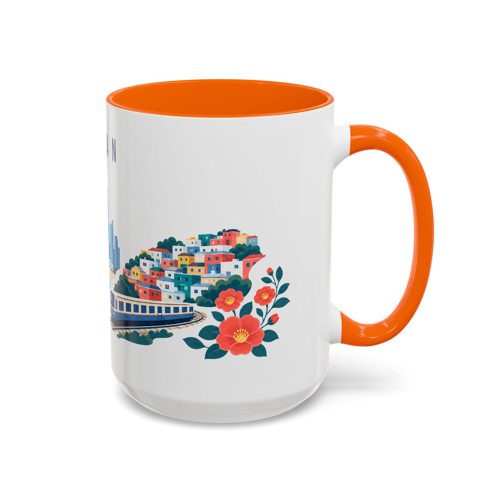 Busan Coffee Mug | South Korea Travel Souvenir | Porcelain Decal City Gift | 11oz 15oz Accent Mug