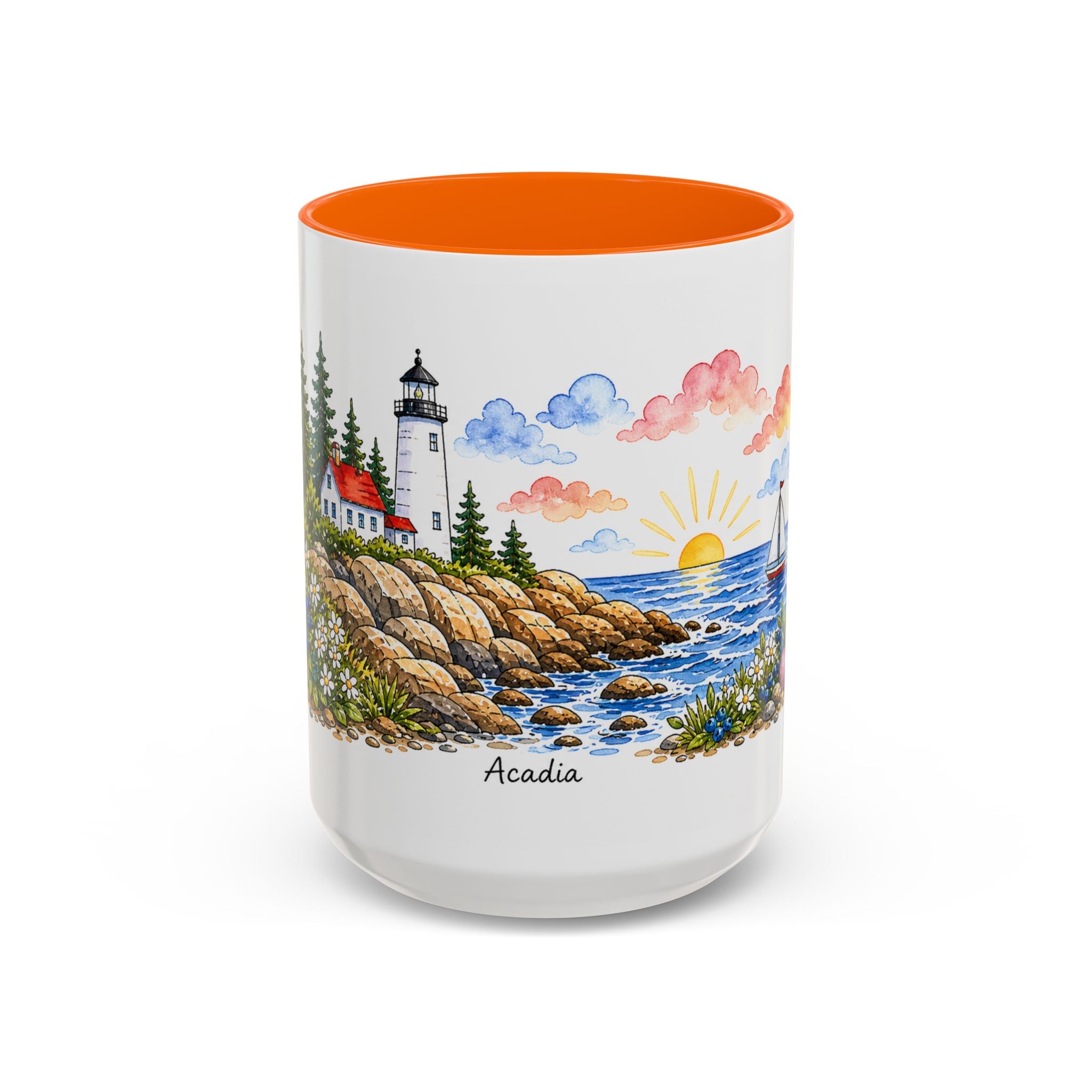 Acadia National Park Mug | US Travel Souvenir Accent Coffee Mug | 11oz 15oz Ceramic Cup