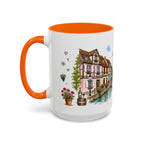 Colmar Illustrated Travel Mug | France Souvenir Accent Coffee Mug | 11oz 15oz Ceramic Cup