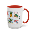 Honolulu Coffee Mug | Postage Stamp Collage Mug | Travel Souvenir Accent Cup 11oz 15oz