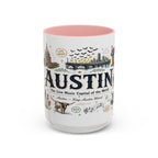 Austin Coffee Mug | Texas Souvenir City Gift | Accent Color Ceramic 11oz 15oz