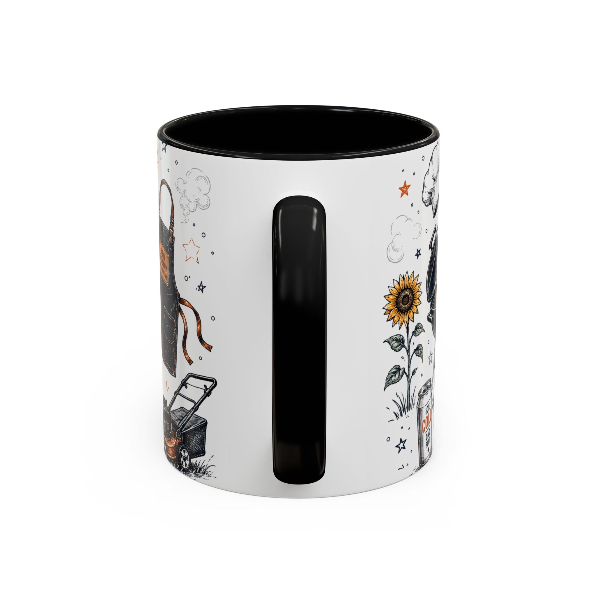 Grill Master Coffee Mug | Father's Day Gift for Dad | Accent Color Ceramic 11oz 15oz