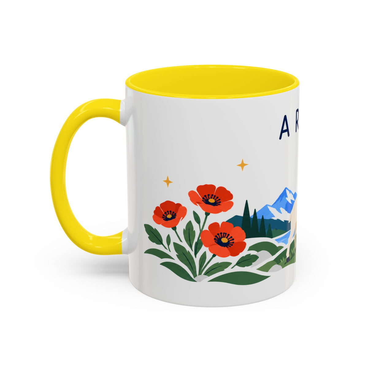 Aries Zodiac Coffee Mug | Ram and Floral Design | Astrology Birthday Gift | 11 oz 15 oz Ceramic Accent Mug